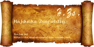 Hajduska Zseraldin névjegykártya
